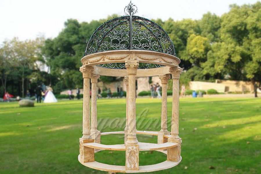 hot sale outdoor white marble gazebos with lady-outdoor ...